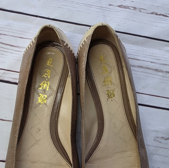 L.A.M.B Diamond Pointed Stitched Patchwork Color Block Flats 10 - Picture 3 of 5